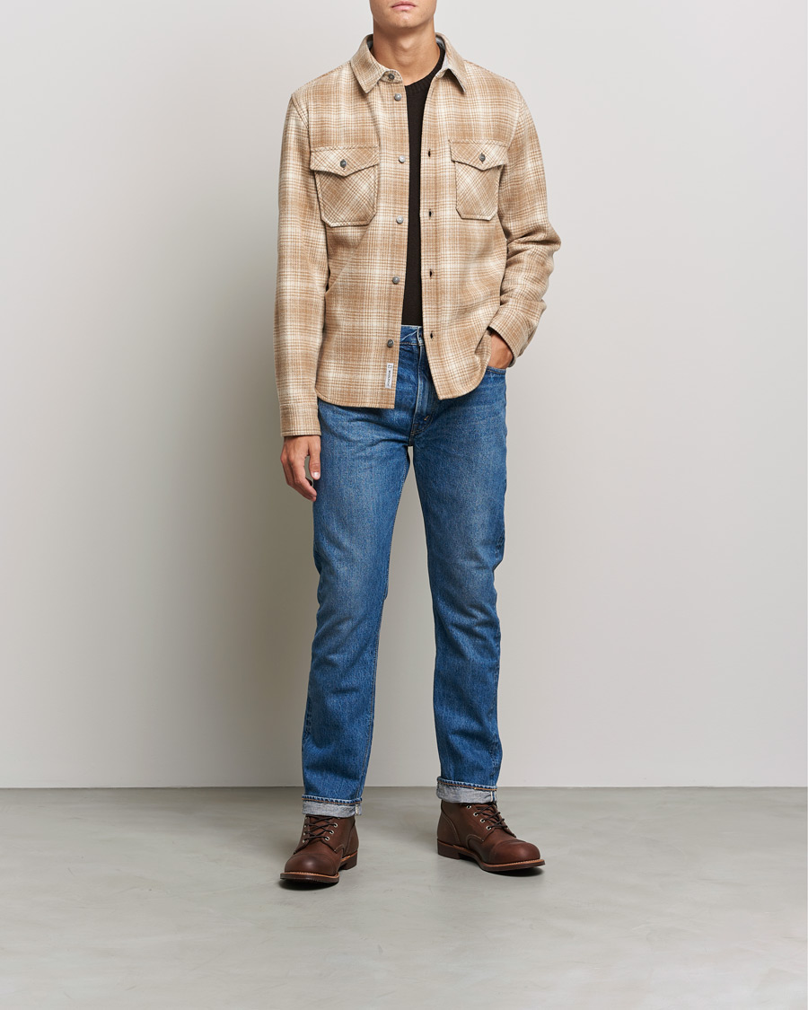 Herren | Hemden | Woolrich | Alaskan Melton Wool Overshirt Camel Hunting