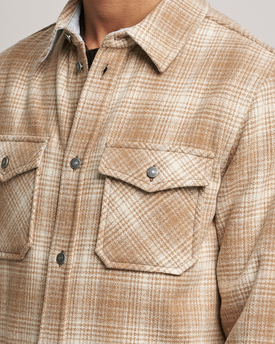 Herren | Hemden | Woolrich | Alaskan Melton Wool Overshirt Camel Hunting