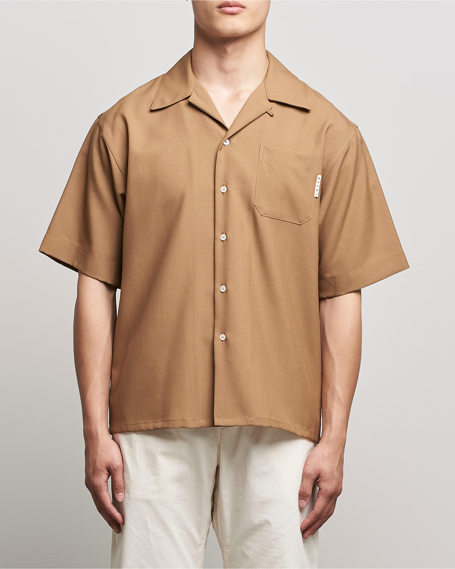 Herren | Hemden | Marni | Tropical Wool Bowling Shirt Beige