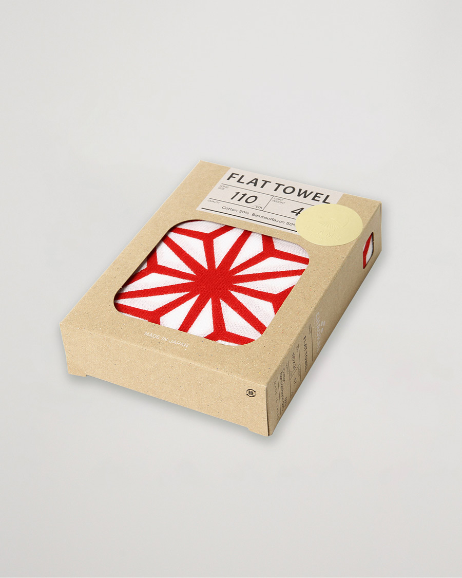 Herren | Beams Japan Chaoras Hand Towel White/Red | Beams Japan | Chaoras Hand Towel White/Red