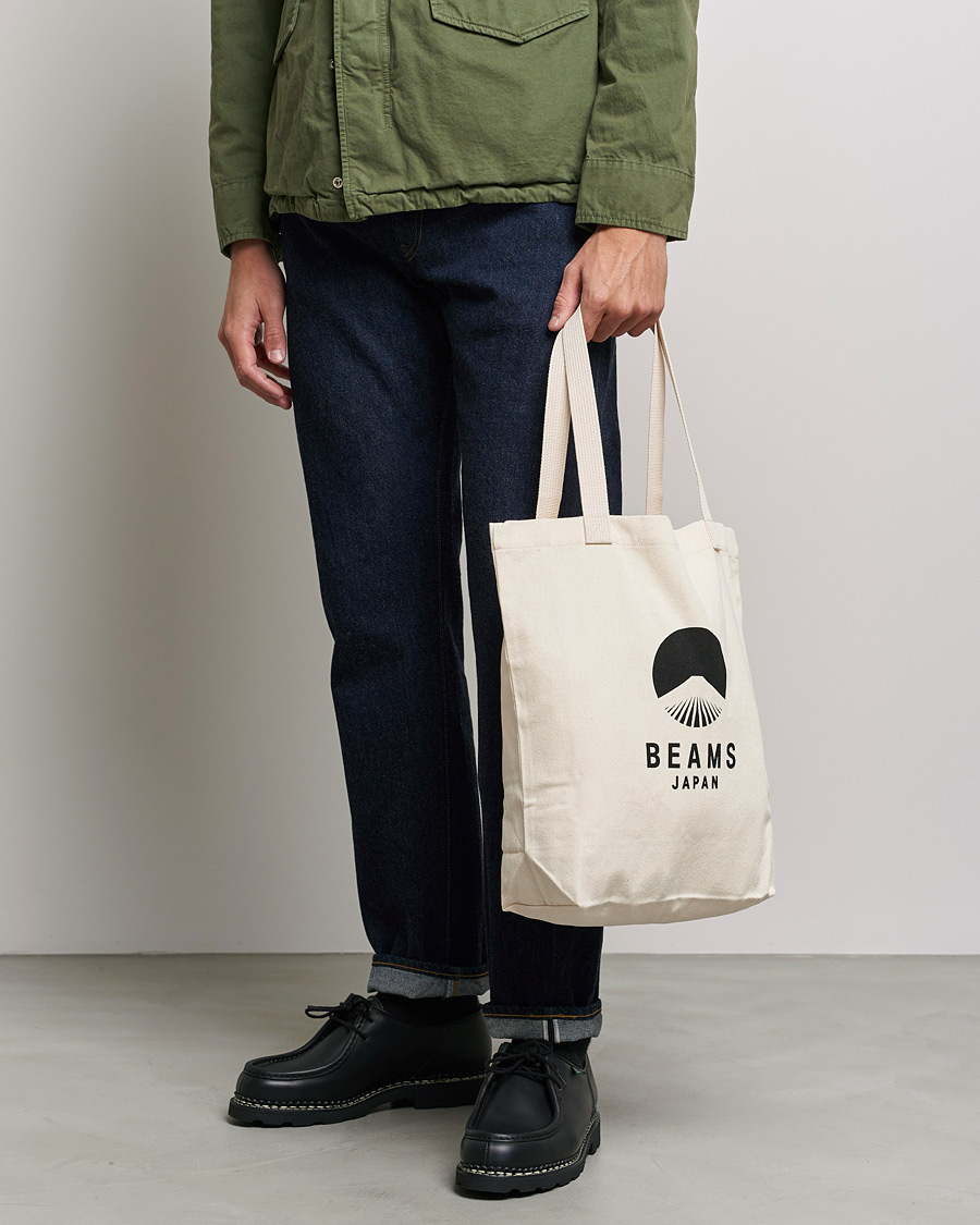 Herren | Beams Japan x Evergreen Works Tote Bag White/Black | Beams Japan | x Evergreen Works Tote Bag White/Black