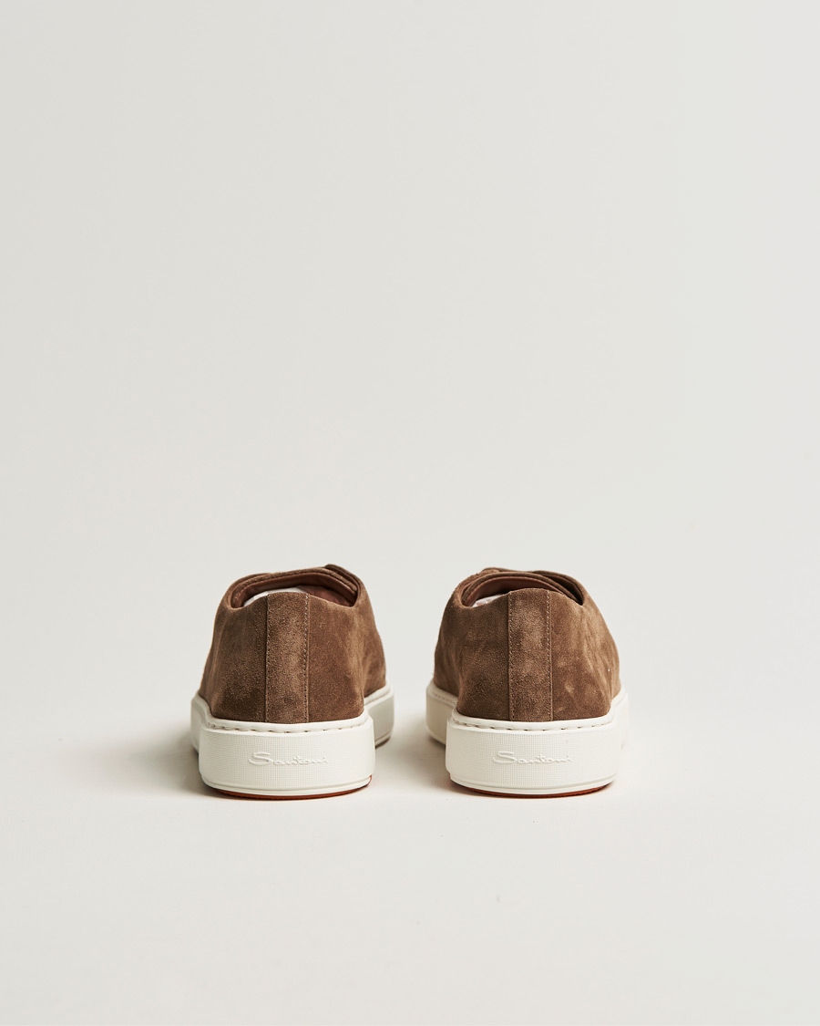Herren | Santoni Cleanic Sneakers Dark Brown Suede | Santoni | Cleanic Sneakers Dark Brown Suede