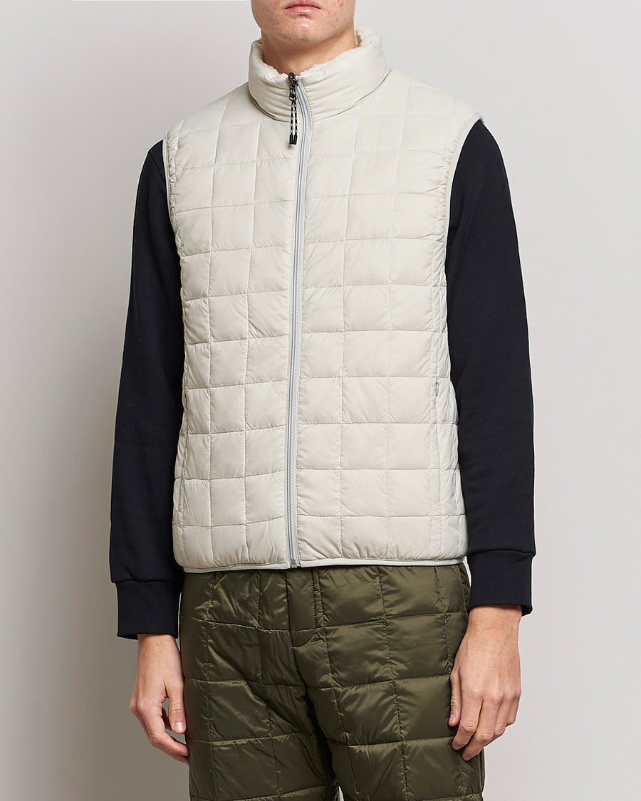 Herren | Jacken | TAION | Reversible Fleece Vest Ice Grey/Ivory