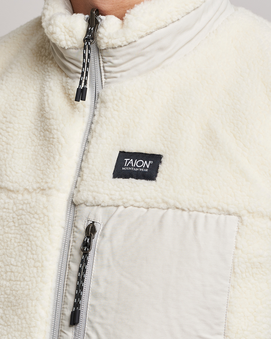 Herren | Jacken | TAION | Reversible Fleece Vest Ice Grey/Ivory