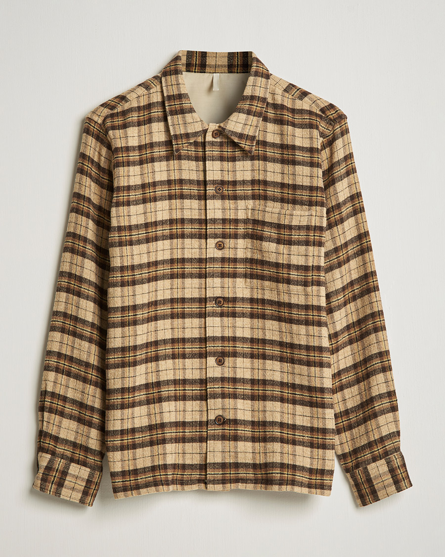 Herren | Hemden | Sunflower | Spacey Wool Overshirt Brown Check
