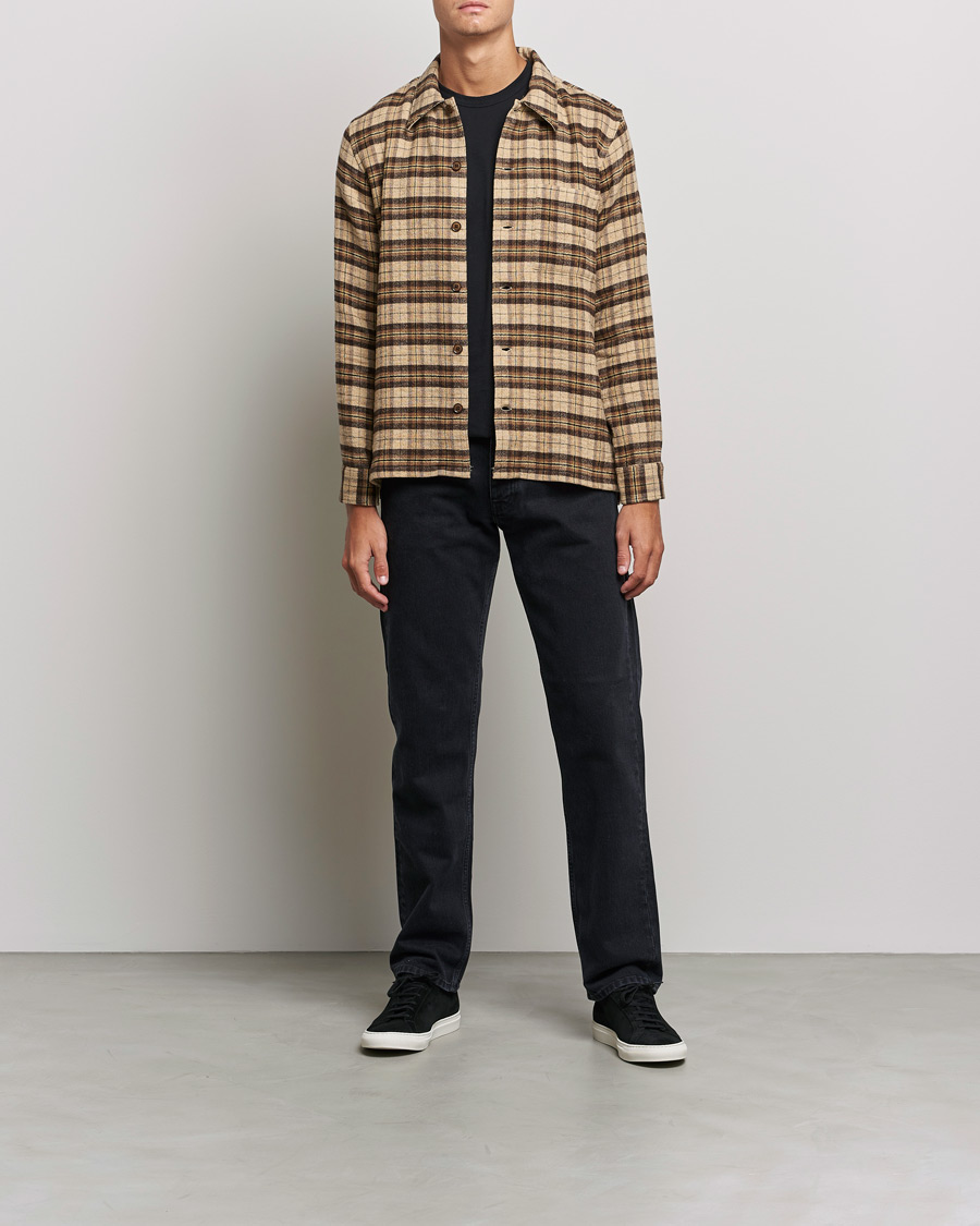 Herren | Hemden | Sunflower | Spacey Wool Overshirt Brown Check
