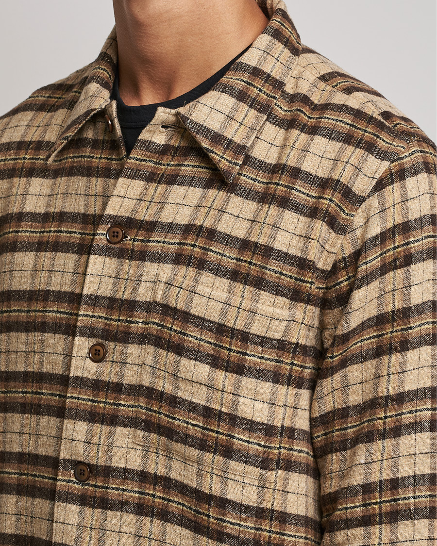 Herren | Hemden | Sunflower | Spacey Wool Overshirt Brown Check