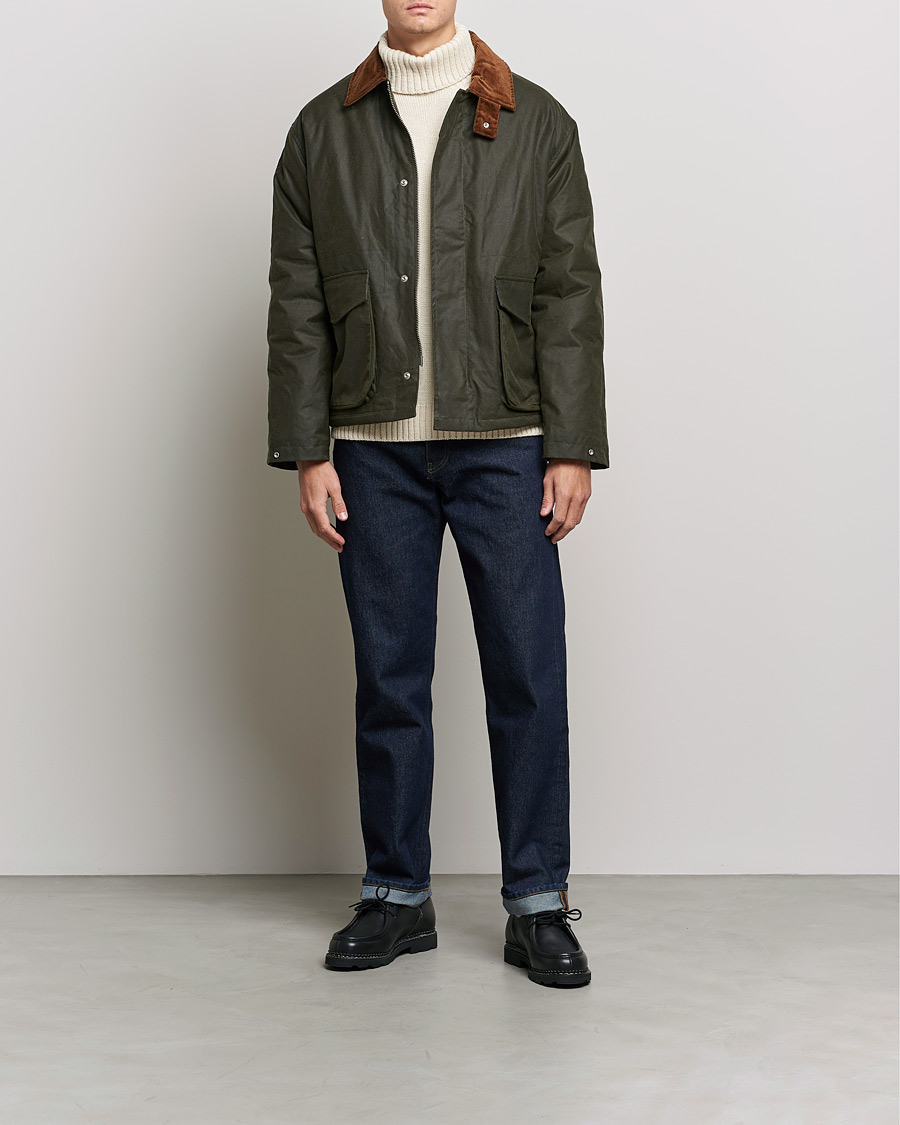 Herren | Jacken | Sunflower | Waxed Short Jacket Dark Olive