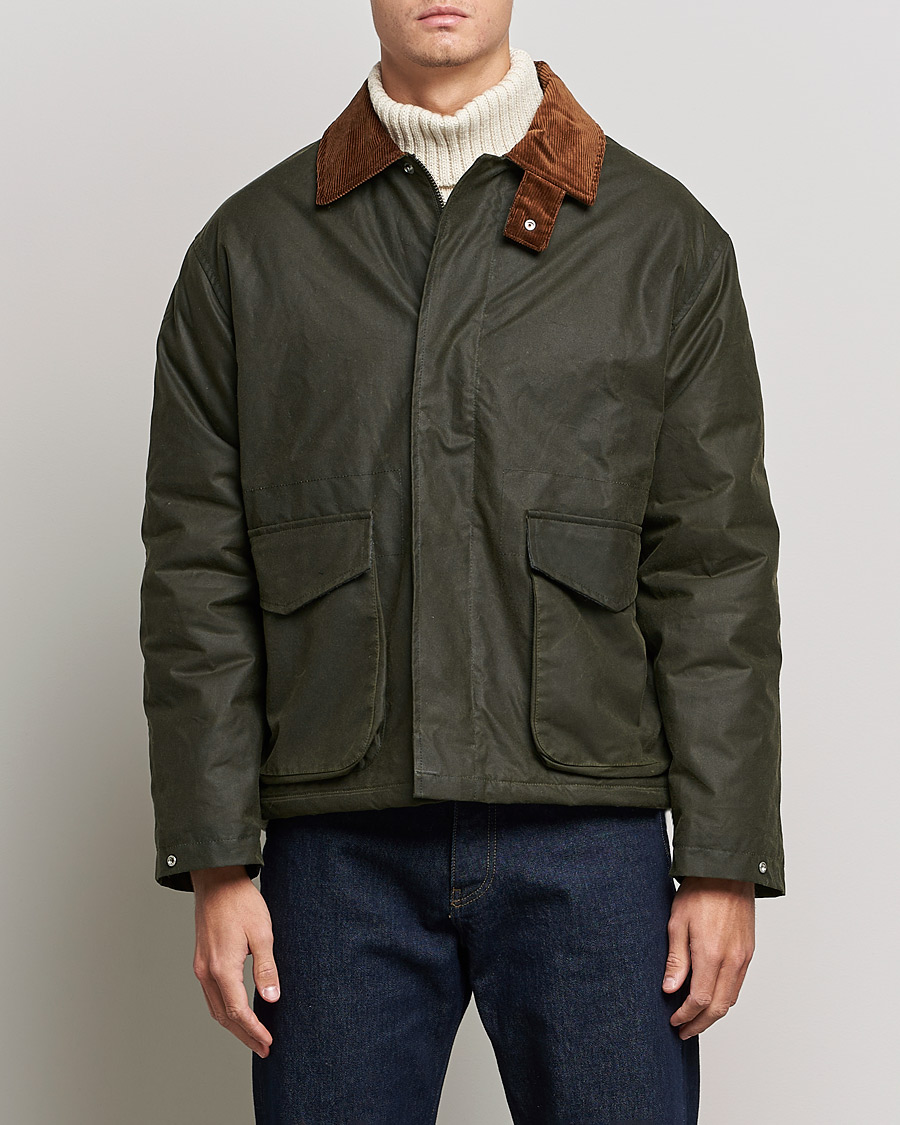 Herren | Jacken | Sunflower | Waxed Short Jacket Dark Olive