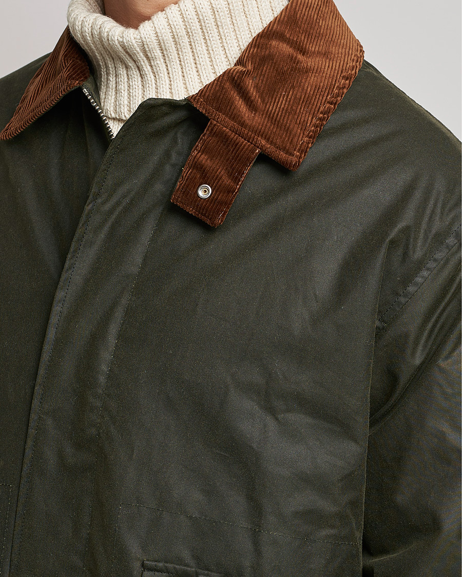 Herren | Jacken | Sunflower | Waxed Short Jacket Dark Olive