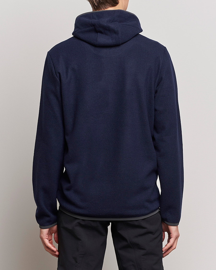 Herren | Pullover | SEASE | Drone Wool/Jersey Hood Navy