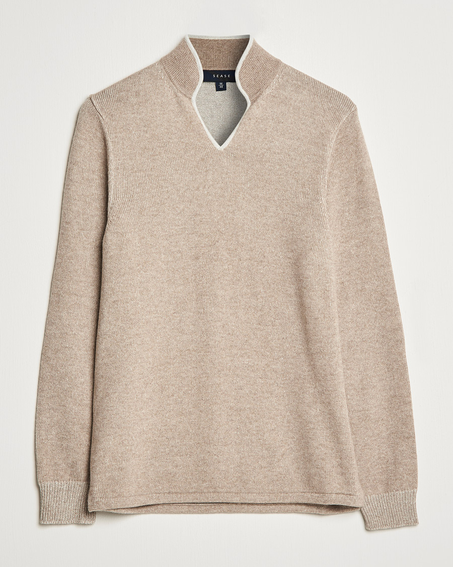 Herren | Pullover | SEASE | Ellen Cashmere Pullover Beige