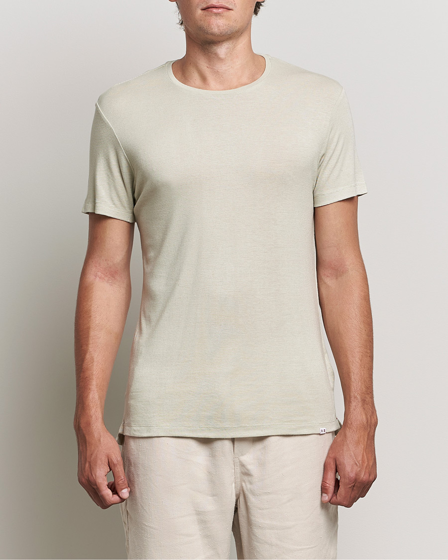 Herren | T-Shirts | Orlebar Brown | OB Classic Modal/Cashmere T-Shirt Parched Green