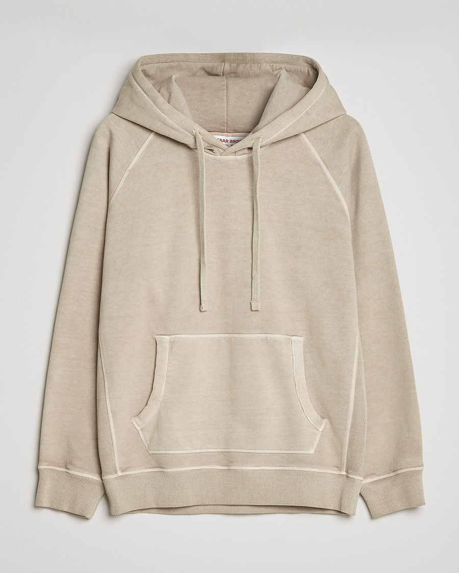 Herren | Pullover | Orlebar Brown | Francis Garment Dyed Cotton Hood Parched Green