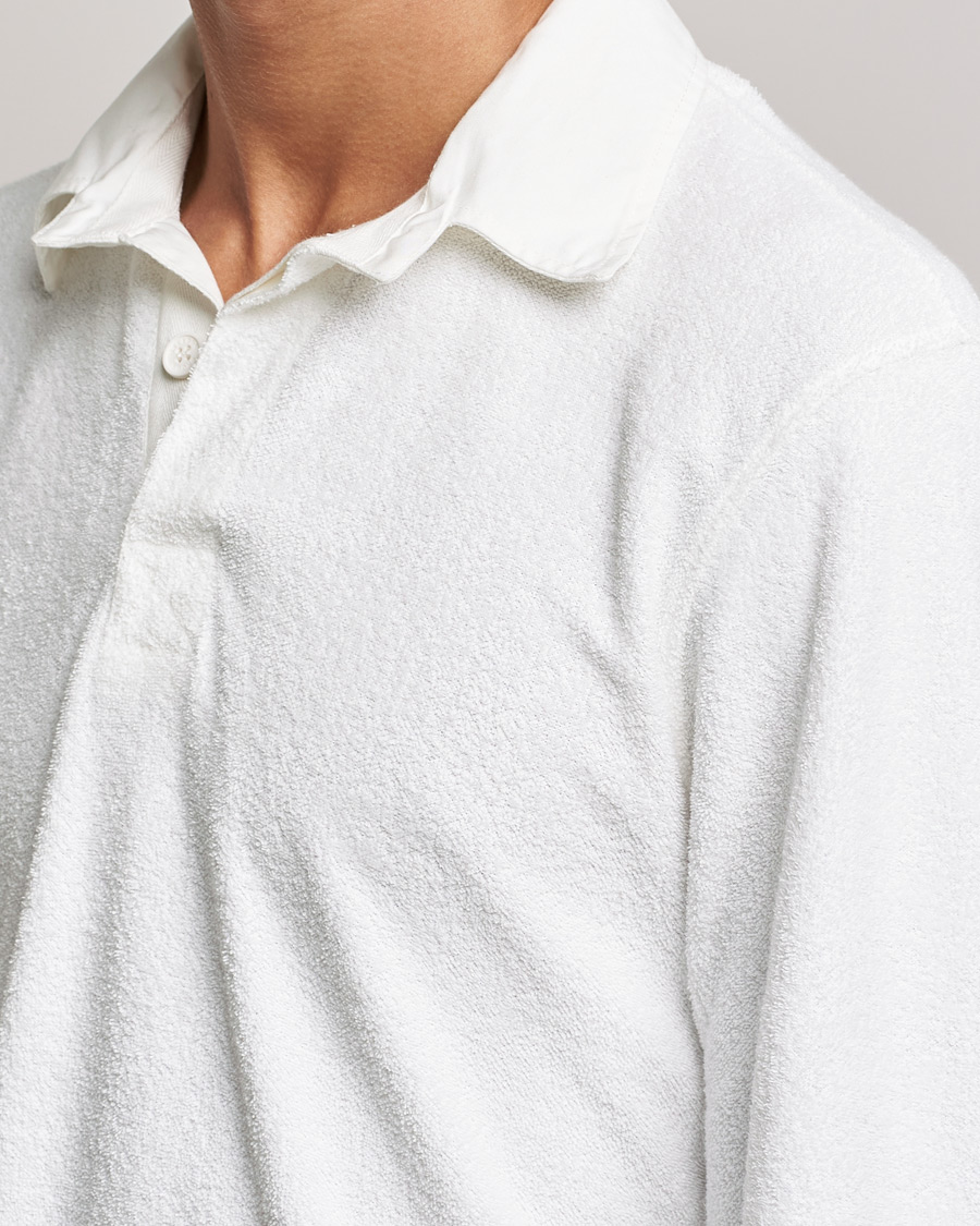 Herren | Pullover | Orlebar Brown | Tasman Garment Dyed Cotton Toweling Polo Cloud