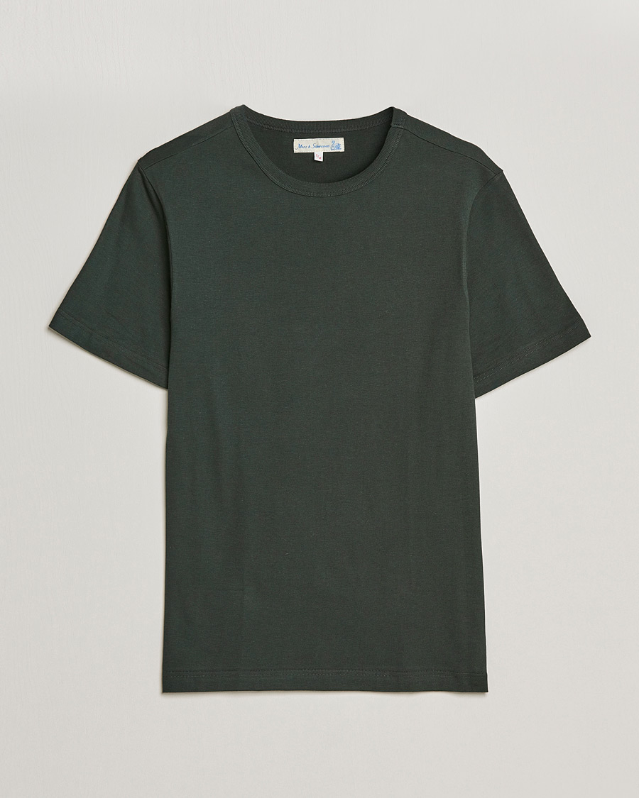 Herren | T-Shirts | Merz b. Schwanen | Relaxed Loopwheeled Sturdy Tee Forest