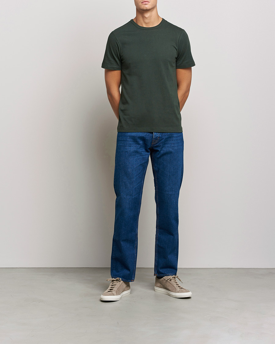 Herren | T-Shirts | Merz b. Schwanen | Relaxed Loopwheeled Sturdy Tee Forest