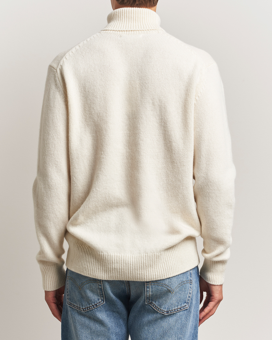 Herren | Pullover | Merz b. Schwanen | Merino/Cashmere Knitted Turtleneck Nature