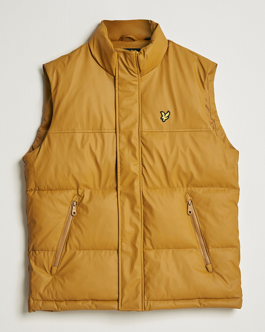 Herren | Jacken | Lyle & Scott | Rubberised Wadded Gilet Vest Anniversary Gold