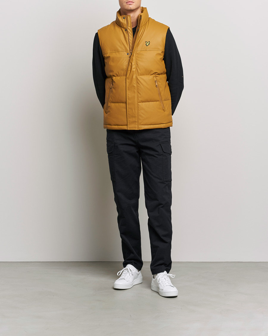 Herren | Jacken | Lyle & Scott | Rubberised Wadded Gilet Vest Anniversary Gold