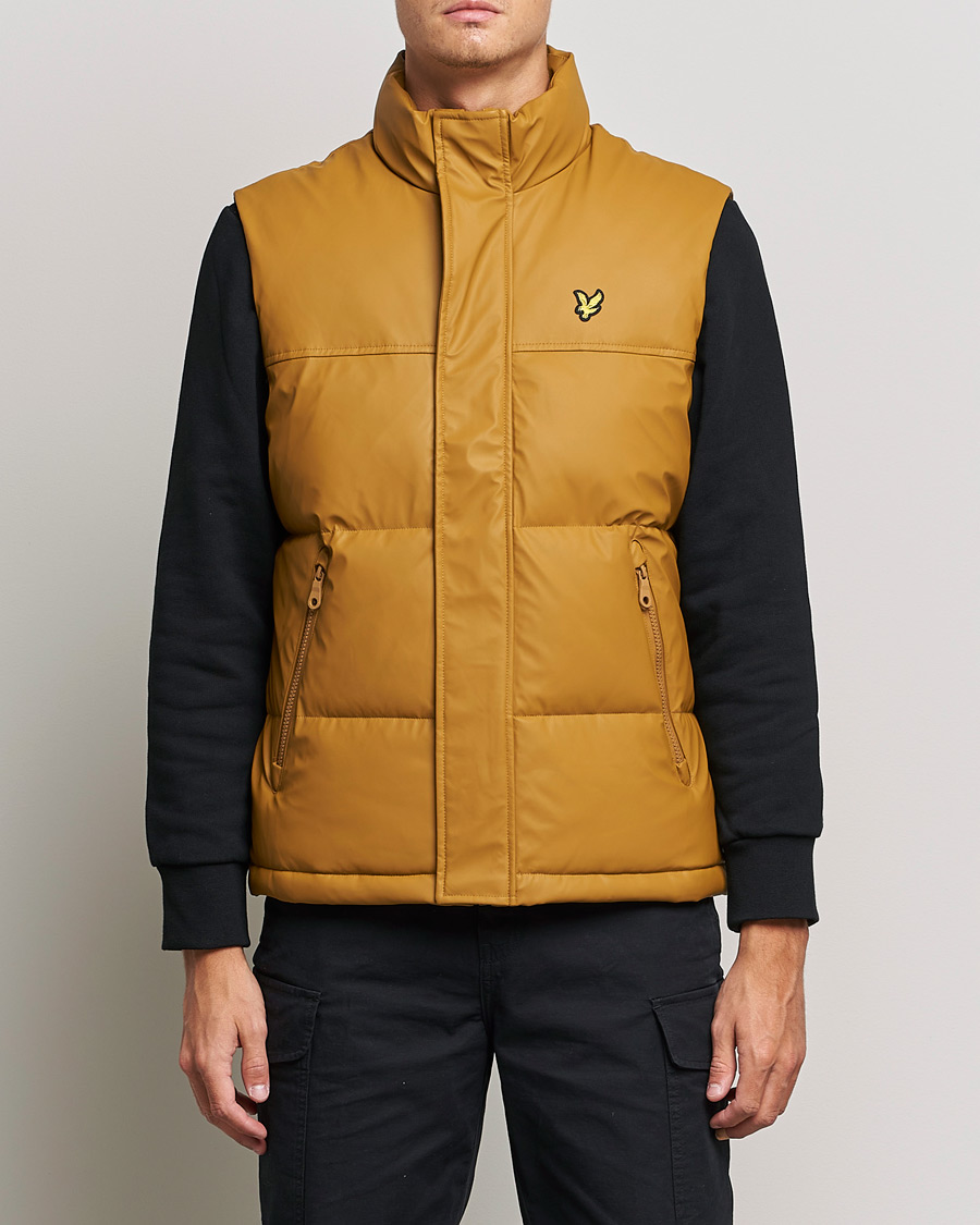 Herren | Jacken | Lyle & Scott | Rubberised Wadded Gilet Vest Anniversary Gold