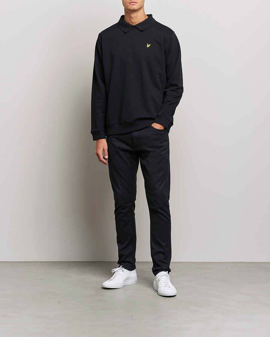 Herren | Pullover | Lyle & Scott | Collored Crew Neck Black