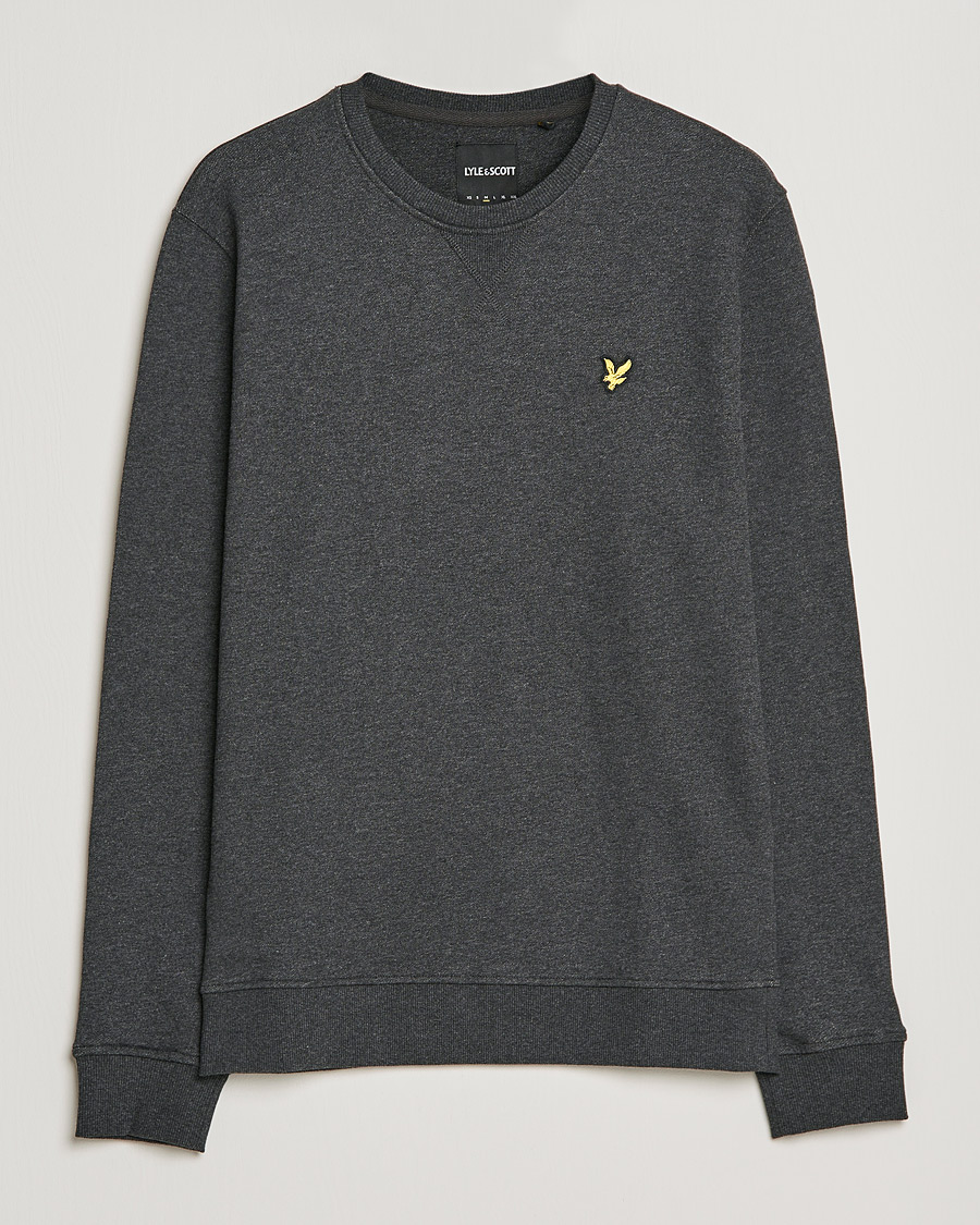 Herren | Pullover | Lyle & Scott | Organic Cotton Crew Neck Charcoal Marl