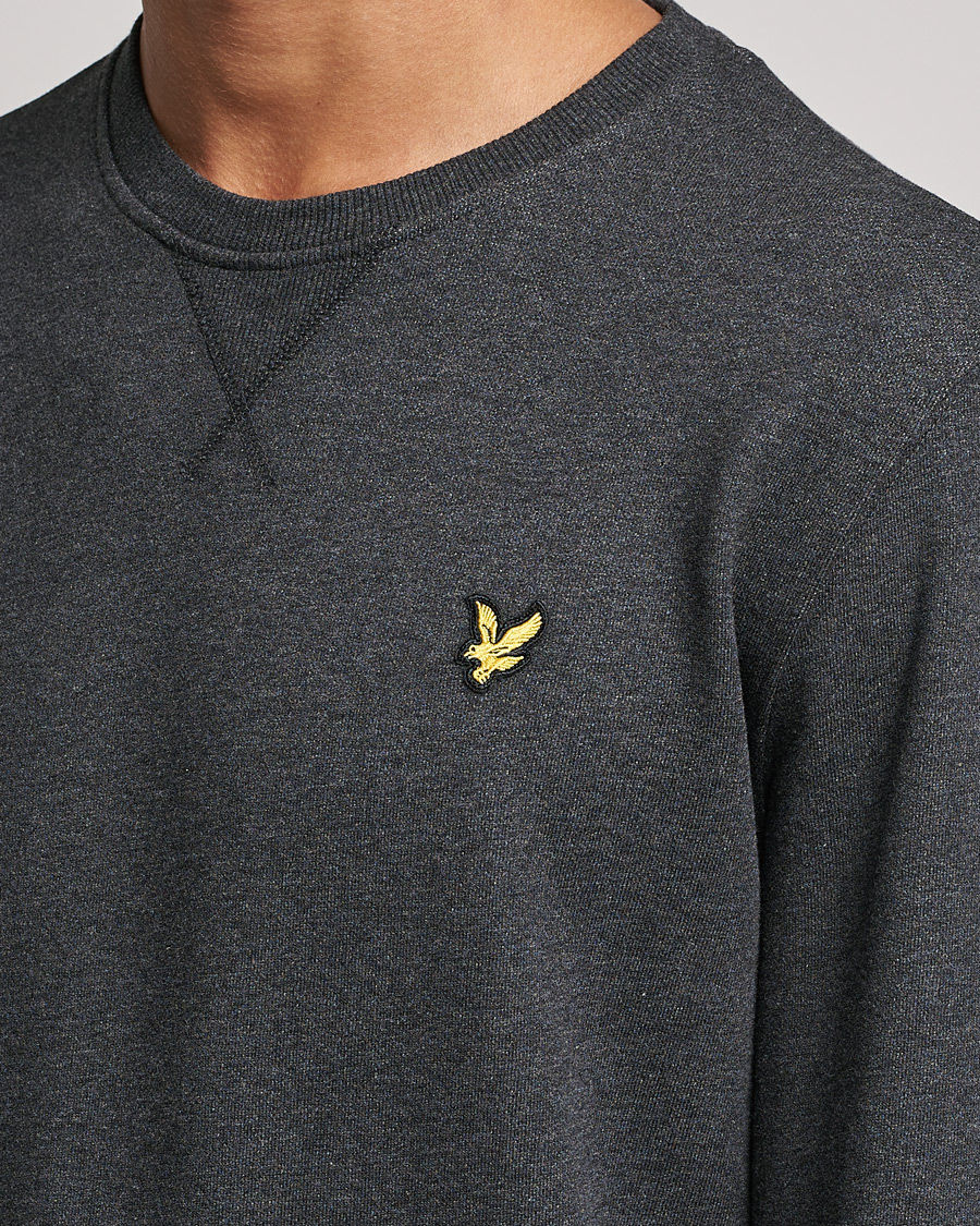 Herren | Pullover | Lyle & Scott | Organic Cotton Crew Neck Charcoal Marl