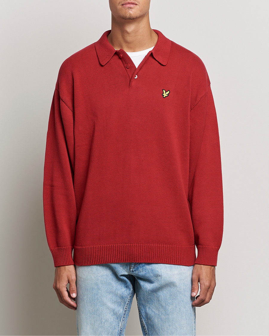 Herren | Pullover | Lyle & Scott | Blousson Knitted Polo Tunnel Red