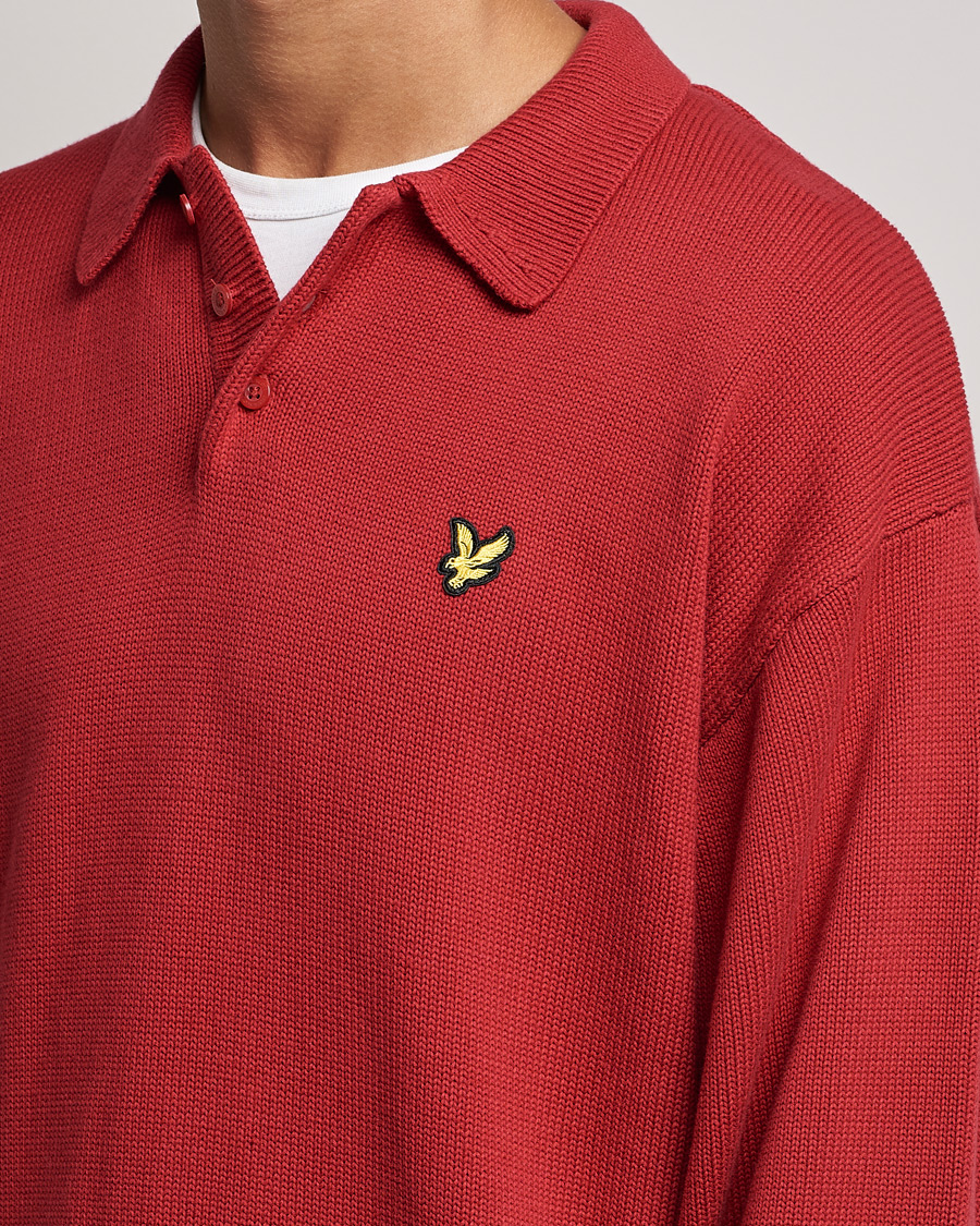 Herren | Pullover | Lyle & Scott | Blousson Knitted Polo Tunnel Red