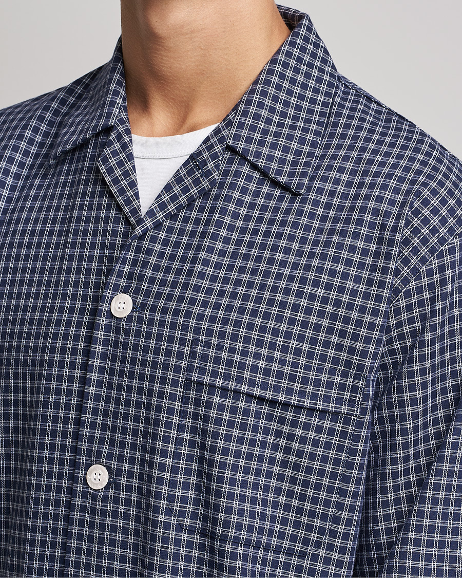 Herren | Derek Rose Checked Cotton Pyjama Set Navy | Derek Rose | Checked Cotton Pyjama Set Navy