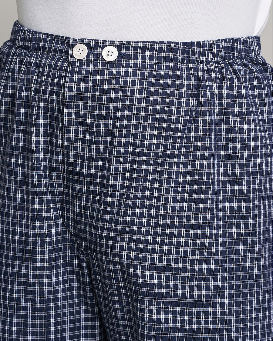 Herren | Derek Rose Checked Cotton Pyjama Set Navy | Derek Rose | Checked Cotton Pyjama Set Navy