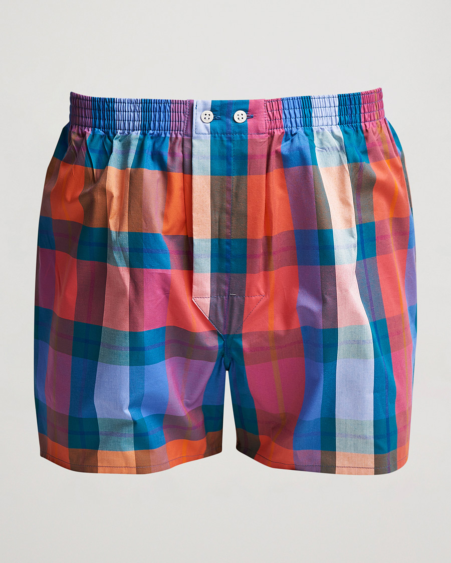 Herren | Unterwäsche | Derek Rose | Classic Fit Checked Cotton Boxer Shorts Multi