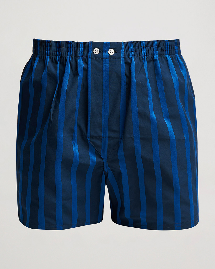 Herren | Unterwäsche | Derek Rose | Classic Fit Striped Boxer Shorts Navy