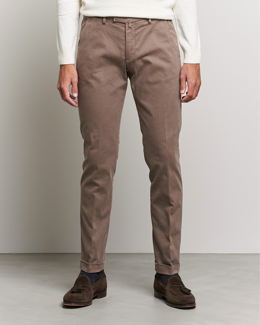 Herren | Hosen | Briglia 1949 | Slim Fit Cotton Stretch Chino Taupe
