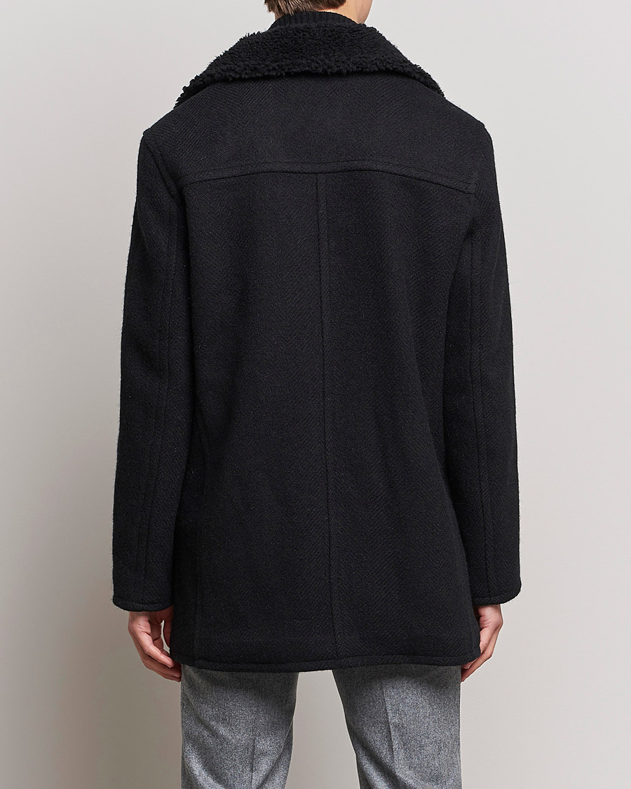 Herren | Jacken | Private White V.C. | The Shearling Car Coat Navy