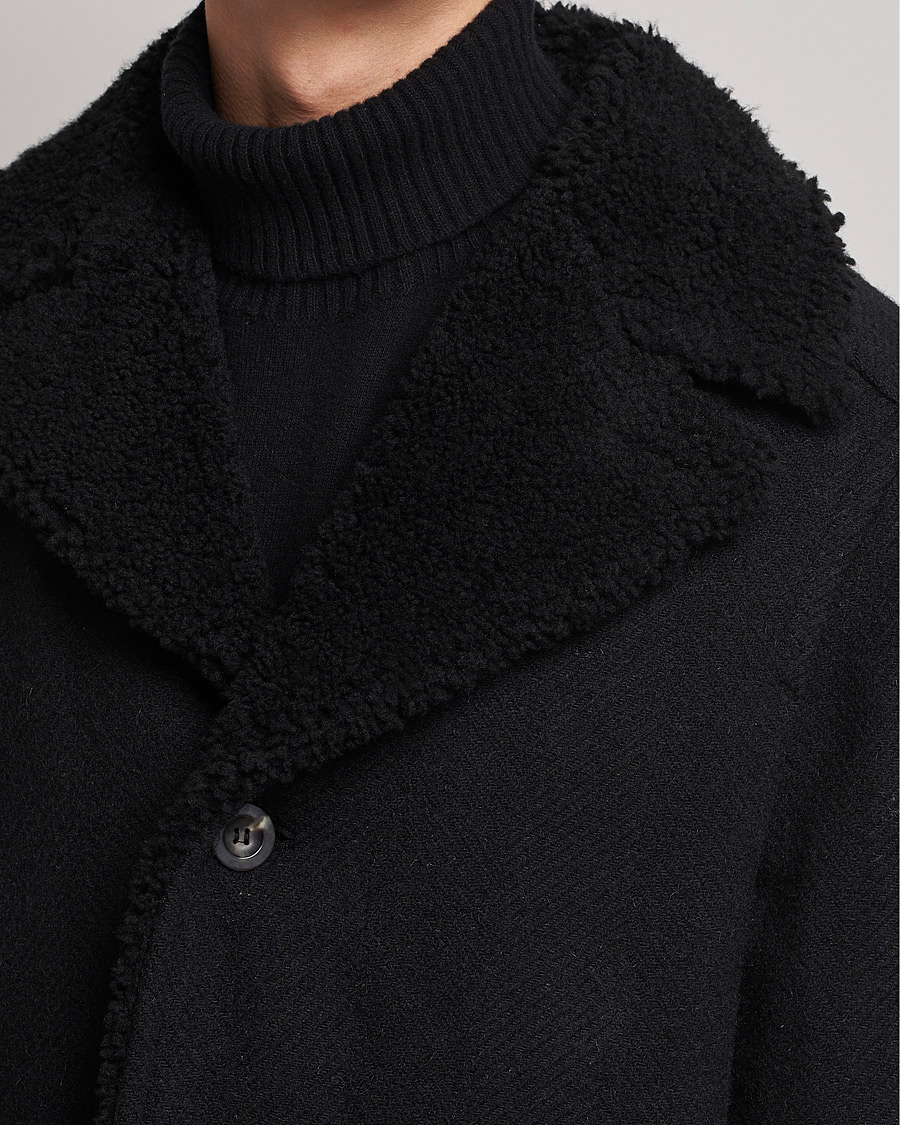 Herren | Jacken | Private White V.C. | The Shearling Car Coat Navy