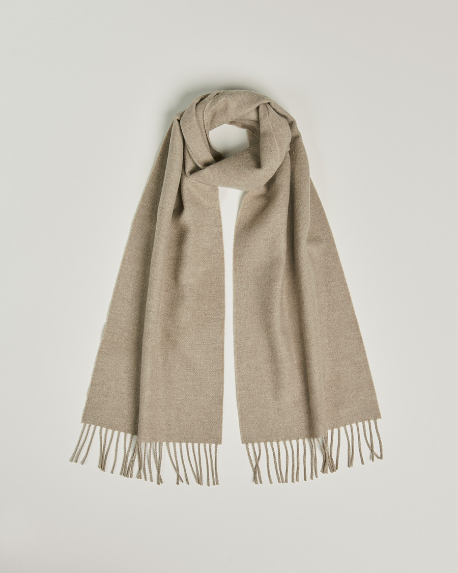 Herren | Begg & Co Vier Lambswool/Cashmere Solid Scarf Mushroom | Begg & Co | Vier Lambswool/Cashmere Solid Scarf Mushroom