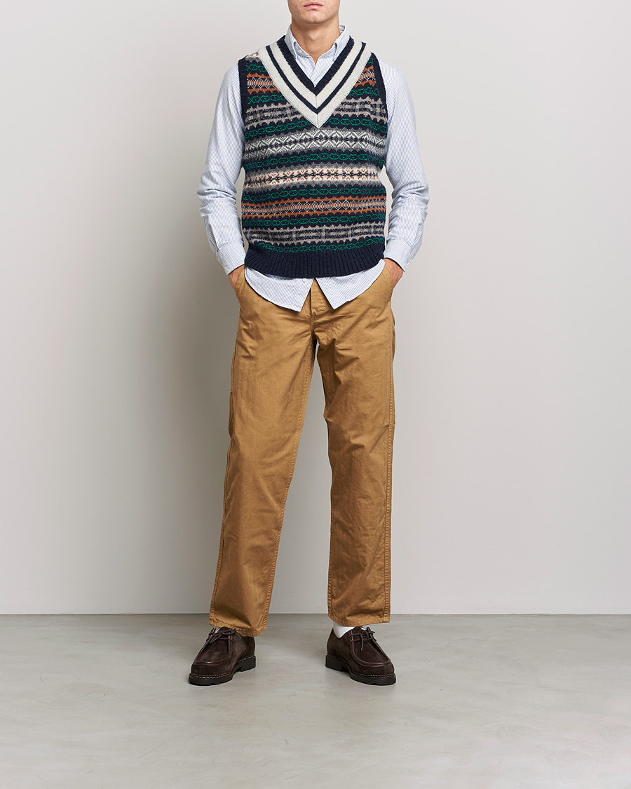 Herren | Pullover | BEAMS PLUS | Fairisle Cricket Knit Vest Navy