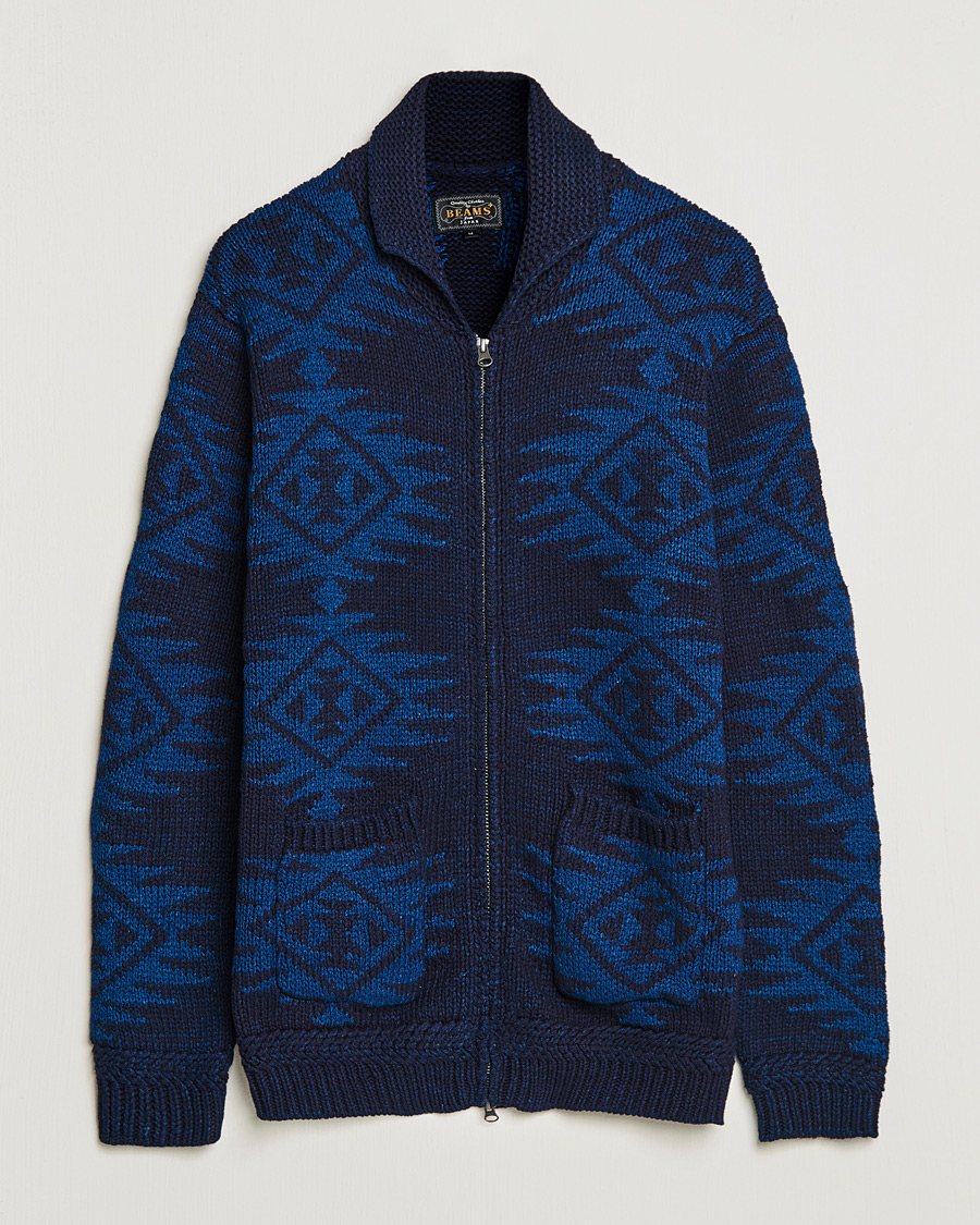 Herren | Pullover | BEAMS PLUS | Cowichan Cardigan Navy