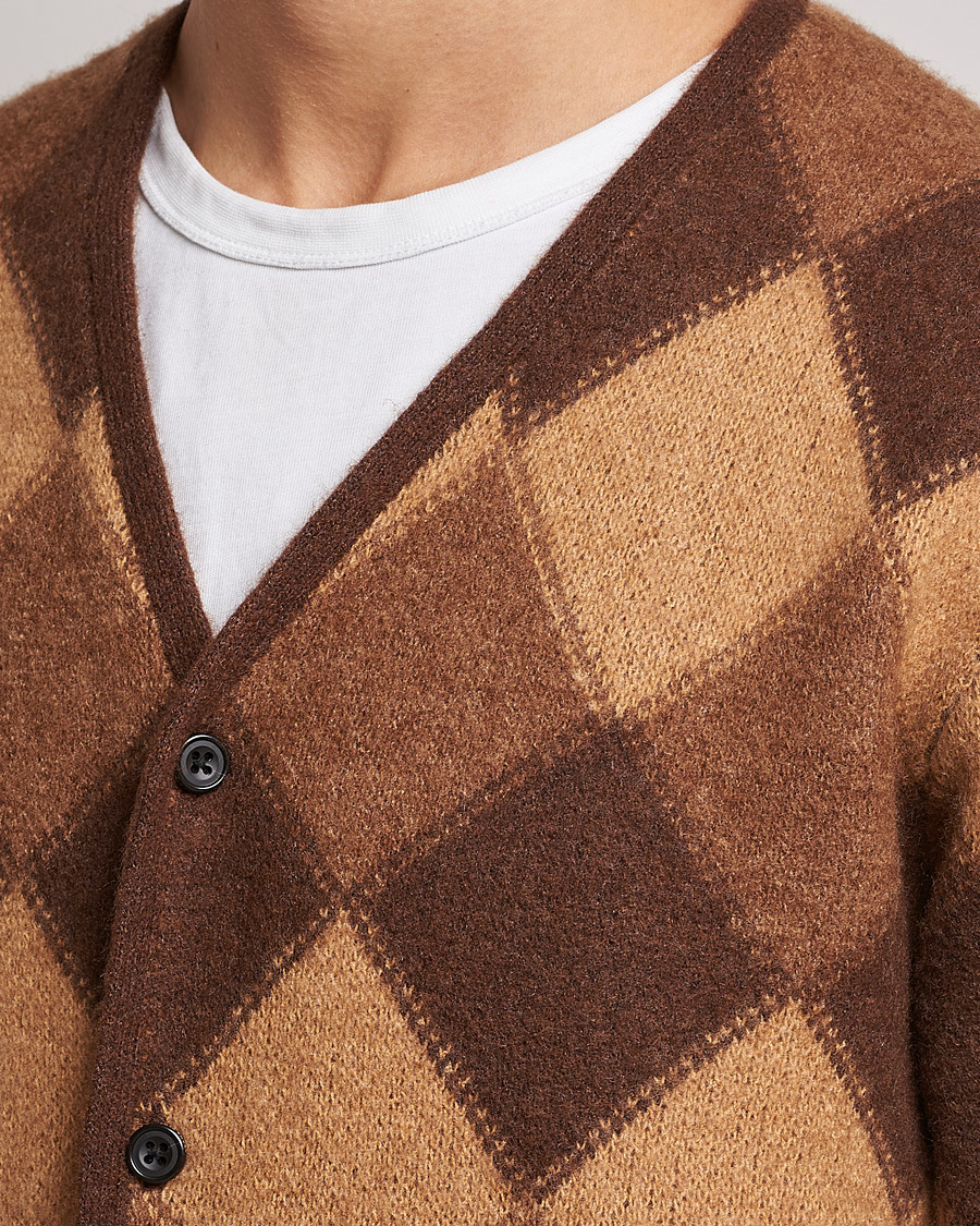 Herren | Pullover | BEAMS PLUS | Argyle Jacquard Cardigan Brown 