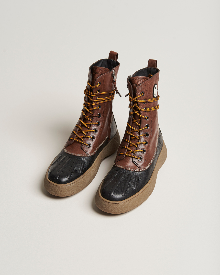 Herren | 8 Moncler Genius Palm Angels Winter Gommino Leather Boots Dark Brown | Moncler Genius | 8 Palm Angels Winter Gommino Leather Boots Dark Brown