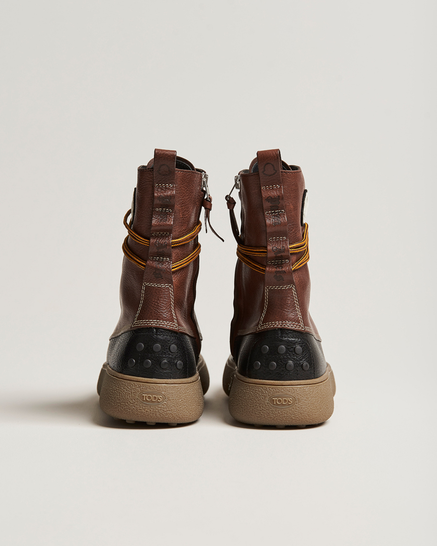 Herren | 8 Moncler Genius Palm Angels Winter Gommino Leather Boots Dark Brown | Moncler Genius | 8 Palm Angels Winter Gommino Leather Boots Dark Brown