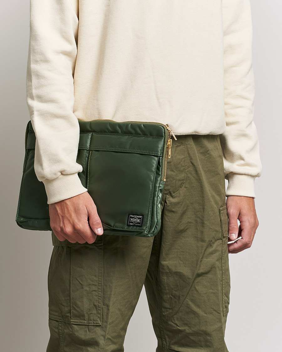 Herren | Porter-Yoshida & Co. Tanker Document Case Sage Green | Porter-Yoshida & Co. | Tanker Document Case Sage Green