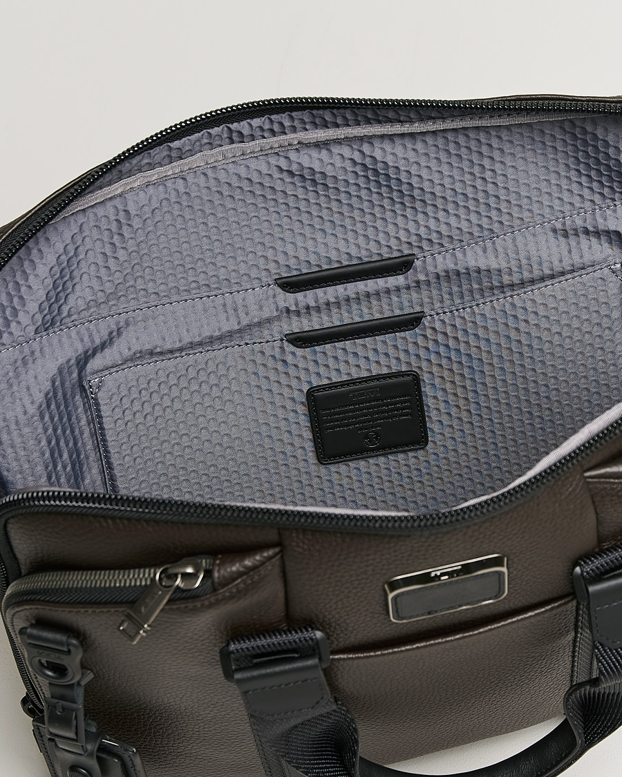 Herren | TUMI Alpha Bravo Acadamy Leather Brief Dark Brown | TUMI | Alpha Bravo Acadamy Leather Brief Dark Brown