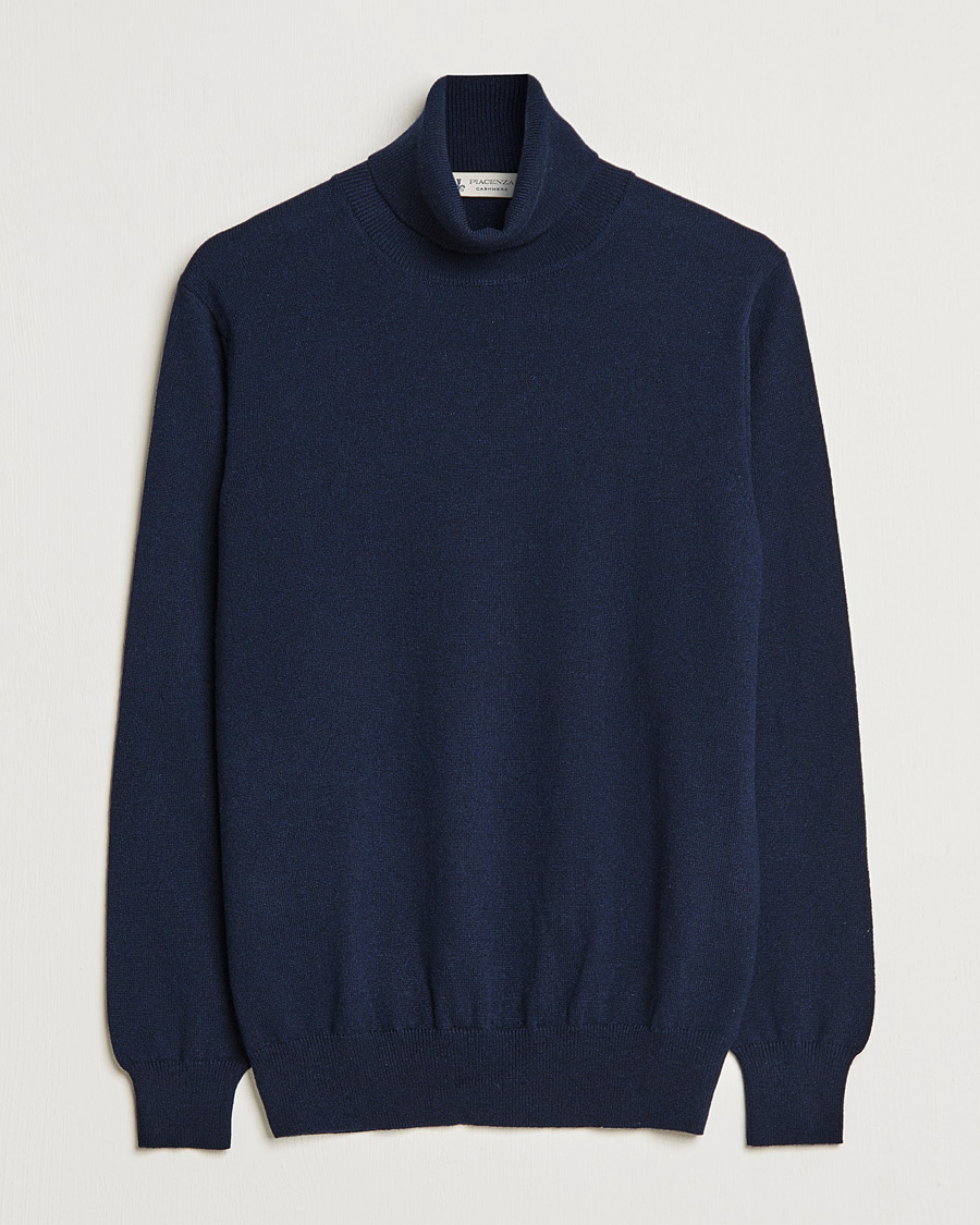 Herren | Pullover | Piacenza Cashmere | Cashmere Rollneck Sweater Navy