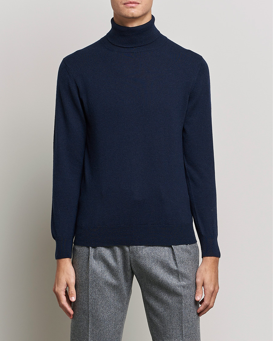 Herren | Kleidung | Piacenza Cashmere | Cashmere Rollneck Sweater Navy