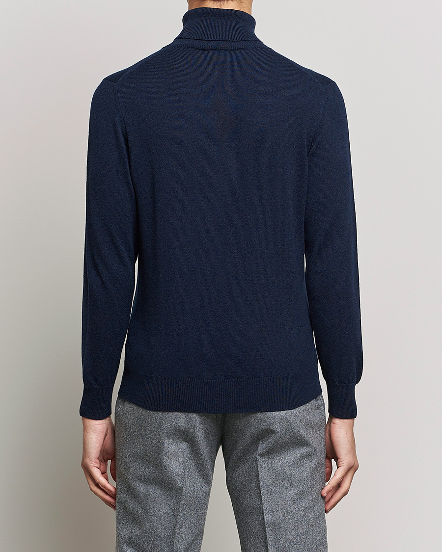 Herren | Pullover | Piacenza Cashmere | Cashmere Rollneck Sweater Navy