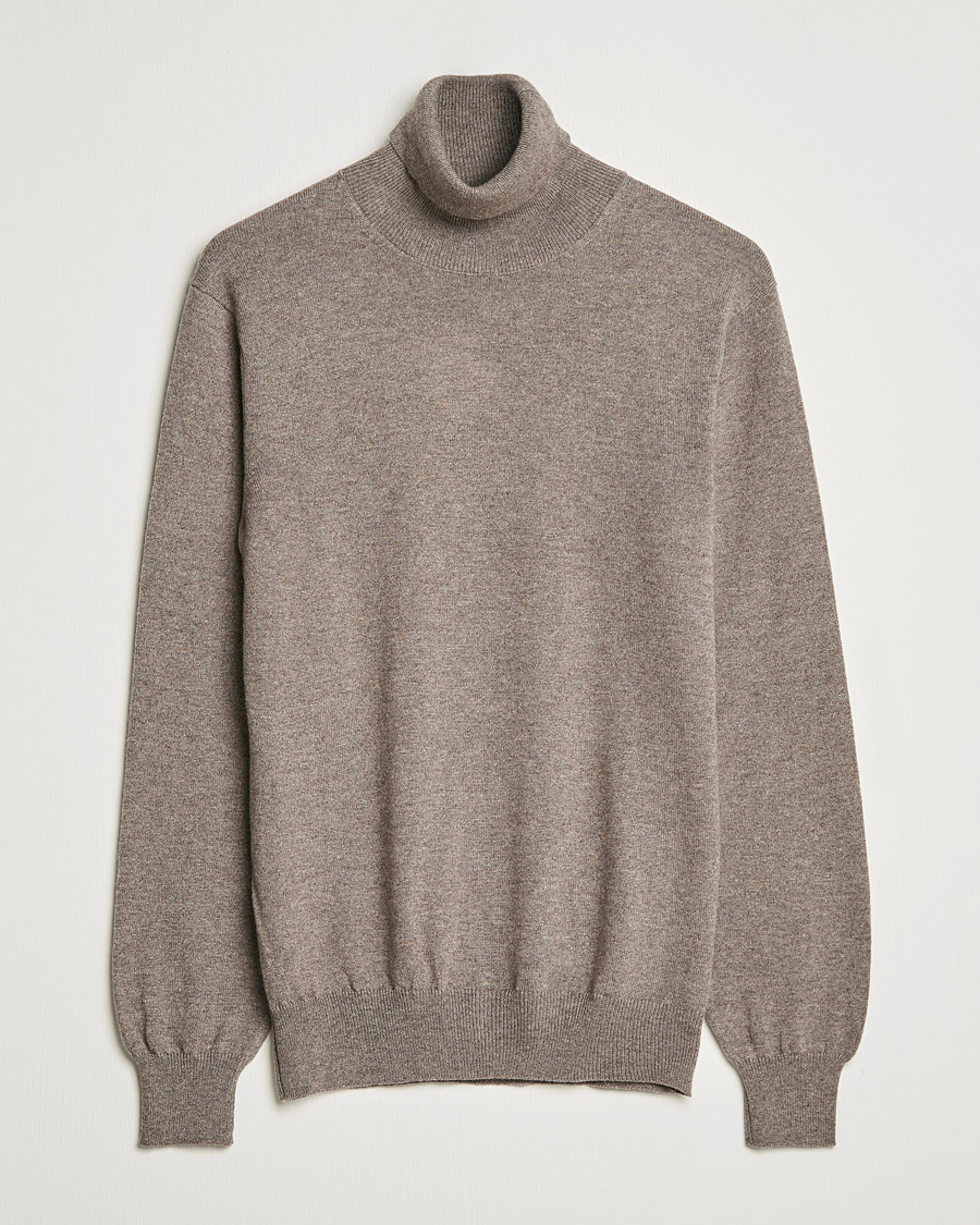 Herren | Pullover | Piacenza Cashmere | Cashmere Rollneck Sweater Brown