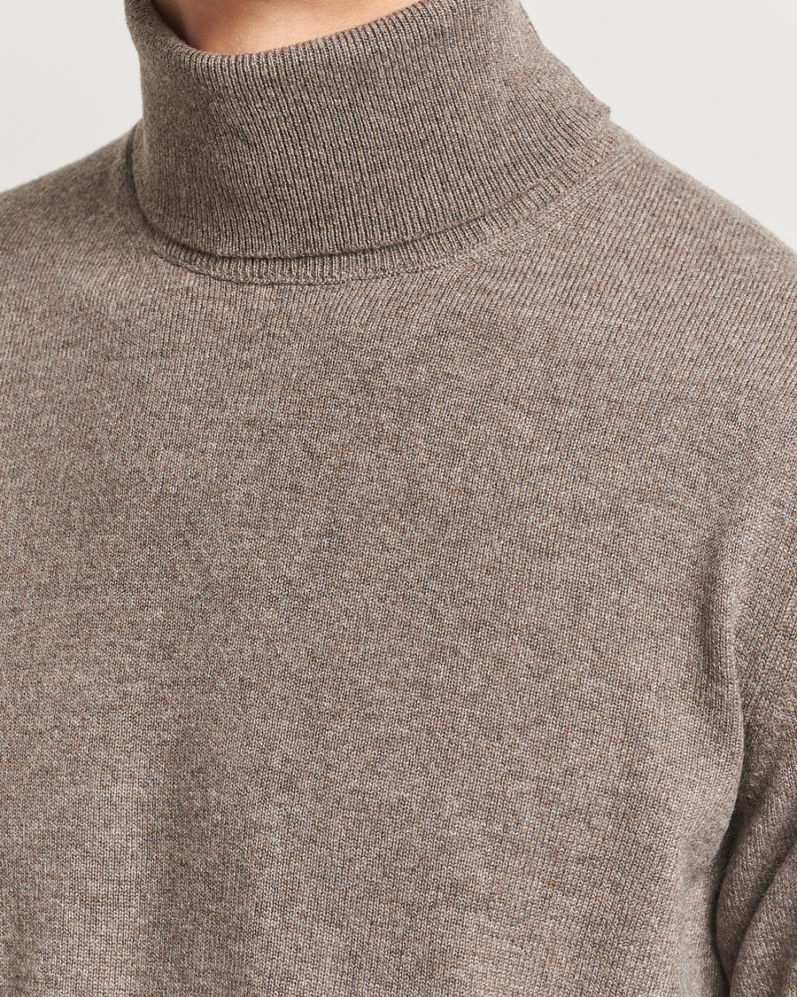Herren | Pullover | Piacenza Cashmere | Cashmere Rollneck Sweater Brown
